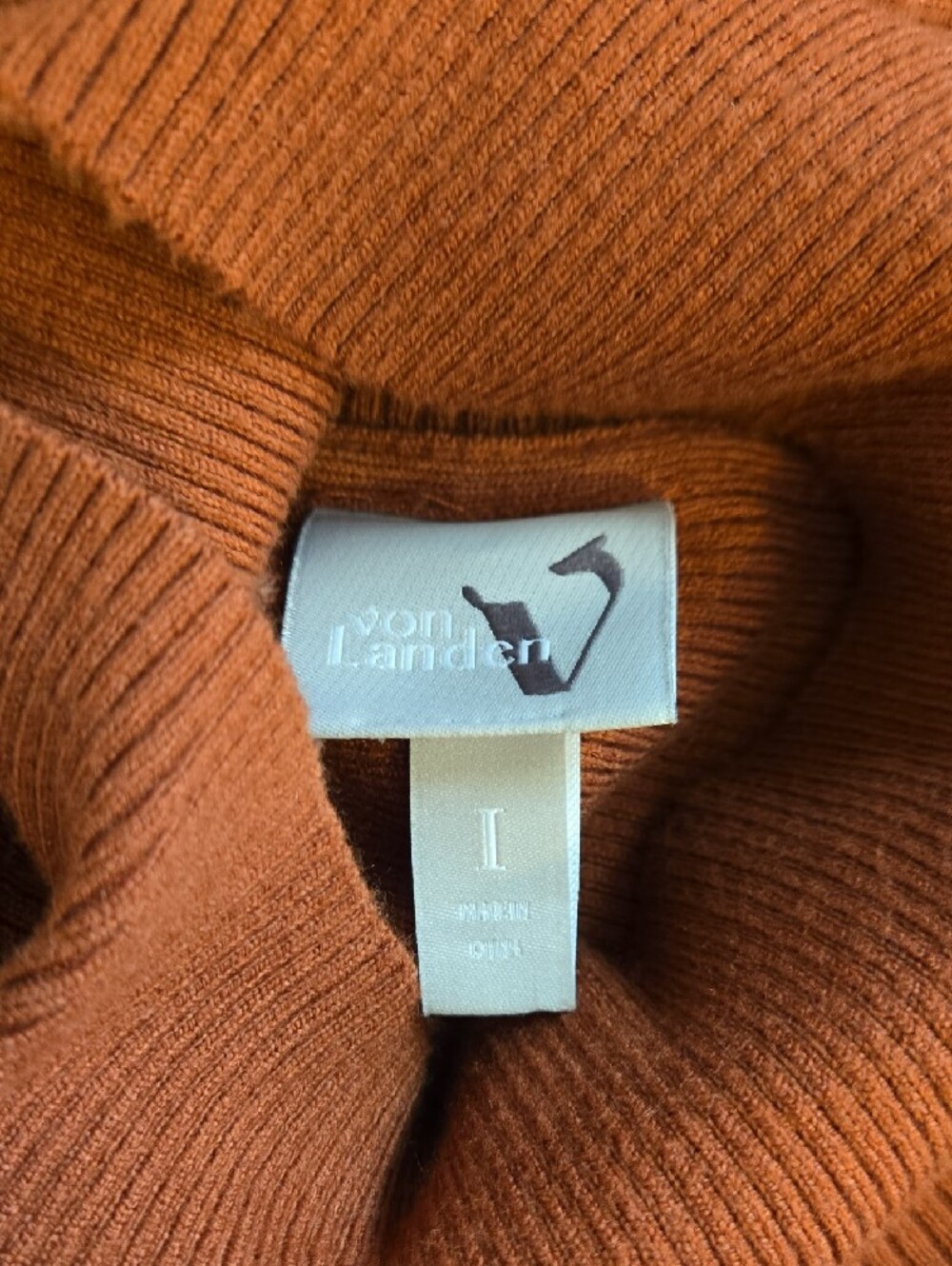 Ulla Popken Rust Cowl-Neck Pocket Poncho Sweater - Picture 3 of 4